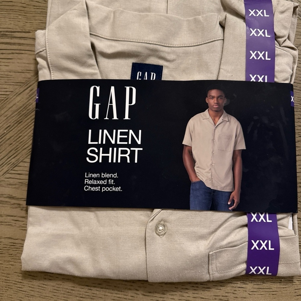 Gap Relaxed Fit Light Soft Linen Button Down Top XXL